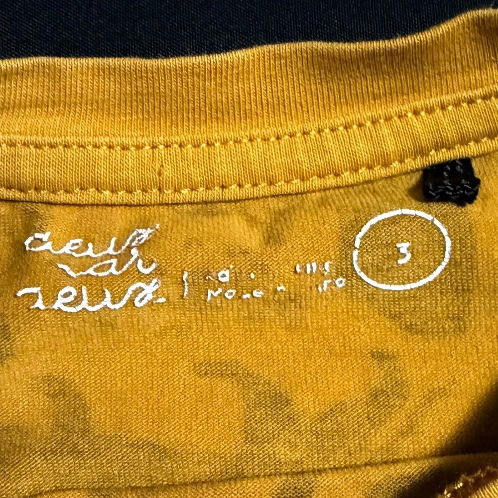 Deux par Deux Boys Size 3 Yellow Jungle Tiger Animal Print Pocket T Shirt